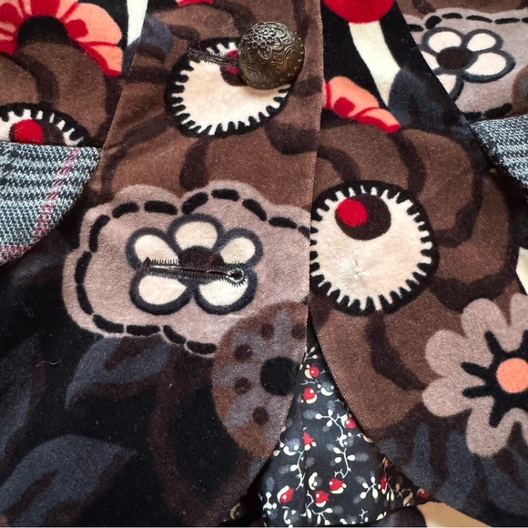 Kenzo Mixed Media Velvet Blazer - Size 2 - Picture 9 of 9